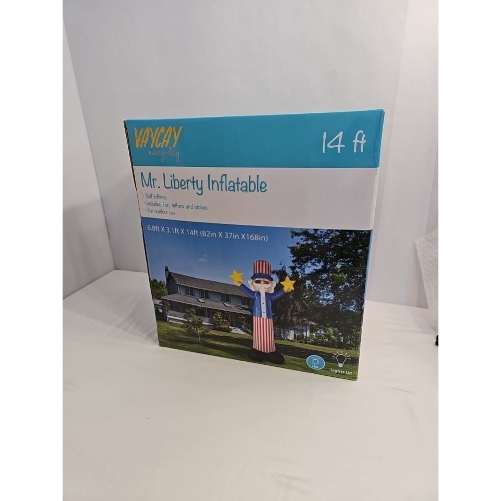 Mr Liberty 14 Ft Inflatable  Large Yard Decor 4th of July - 250 YEAR CELEBRATION
